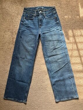 Old Navy Women's Wide-Leg Jeans - Blue Denim